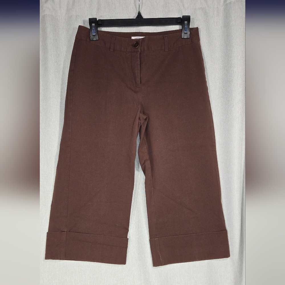 Harold's Brown Cropped Ankle Pants with Tailored Cuffs
